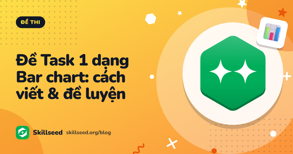 Đề IELTS Writing Task 1 dạng Bar chart: cách viết và đề luyện tập