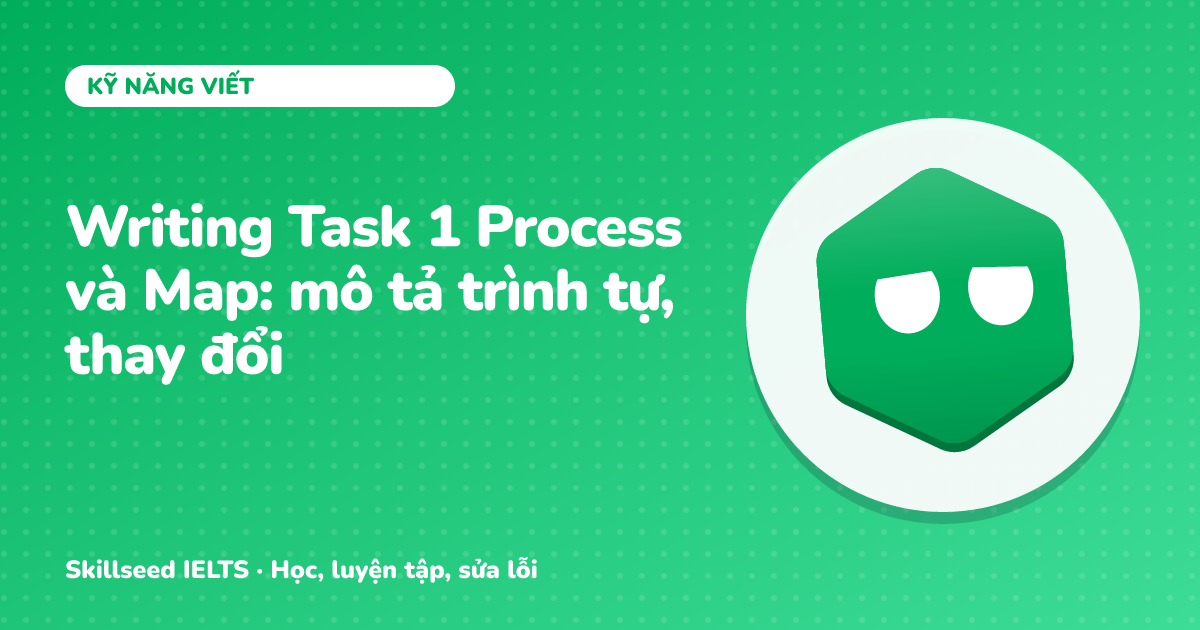 Writing Task 1 Process và Map: mô tả trình tự, thay đổi
